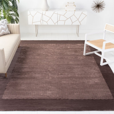 Jiron Hand Loomed Viscose Solid Color Rug