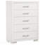 Ensemble de chambre avec grand lit 5 pièces Snow White au design minimaliste moderne et tiroirs doublés de feutre pour un rangement délicat-1369775150-1369775151