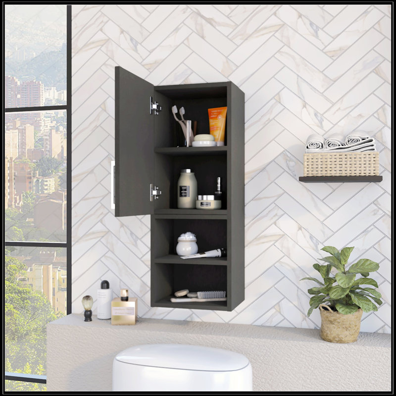 Black Wengue 2-Shelf Medicine Cabinet