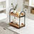 2-Tier Perfume And Makeup Organizer With Jewelry Hooks, Large Bathroom Vanity Tray And Countertop Shelf For Skincare Bottles, Durable Paulownia Wood Storage For Dresser, Coffee Bar And Entryway