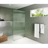 Gaia 40 in. x 78 in. Frameless Fluted Single Fixed Shower Panel