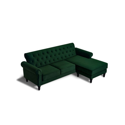 Petoskey 3 Seater Velvet Sofa & Chaise