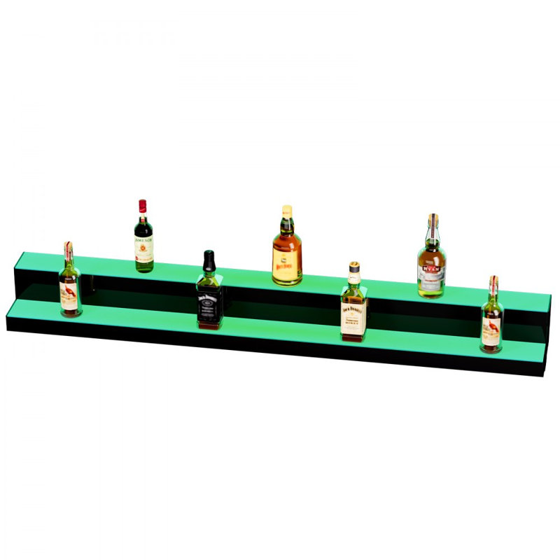 Tablette de bar à boissons alcoolisées à DEL avec contrôle des radiofréquences et de l'application 2 étapes