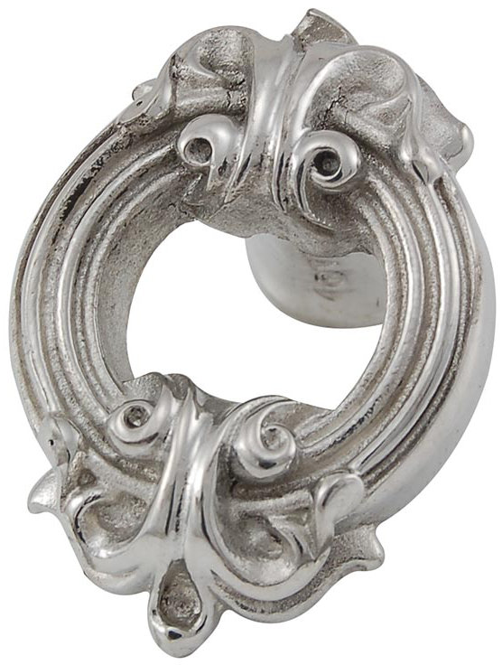 Sforza Novelty Knob, Polished Silver, 1.75" H x 1.25" W x 1.125" D