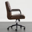 Fauteuil de conférence pivotant en similicuir moderne avec mécanisme d'inclinaison-1049890600