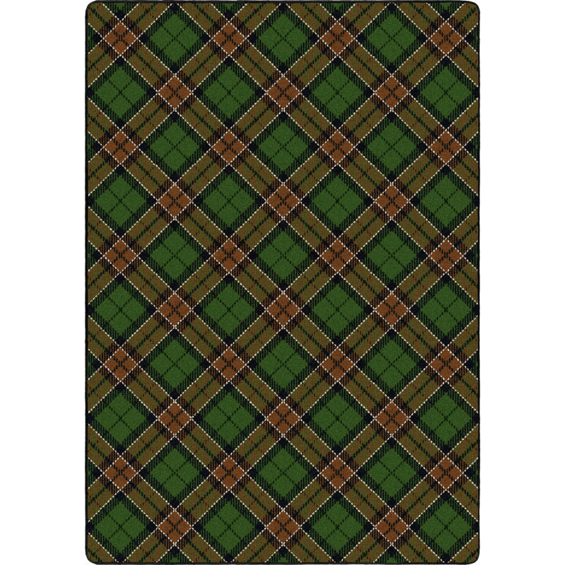 Tapis en cèdre à motif écossais Ligaya, Rectangle 3 pi 10 po x 5 pi 4 po