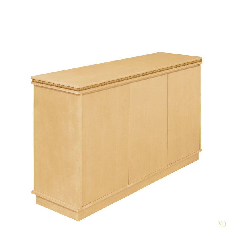 Classic Wooden Sideboard With Beaded Trim – Elegant Storage Cabinet For Dining Or Living Room