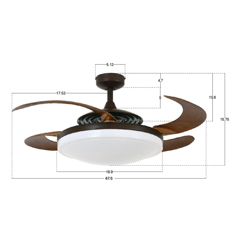 Lanora 48'' Ceiling Fan with Light Kit, Oil Rubbed Bronze