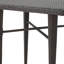 Table de bar carrée de 81 cm (32 po) - Table de jardin en fer forgé au design charmant, 104 cm (41 po) H x 83 cm (32,5 po) L x P, mobilier de jardin brun aux nuances variées, pigmentée