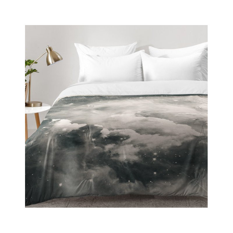 Caleb Troy Modern & Contemporary Polyester Floral Comforter, Full/Queen Comforter + 2 Standard Shams