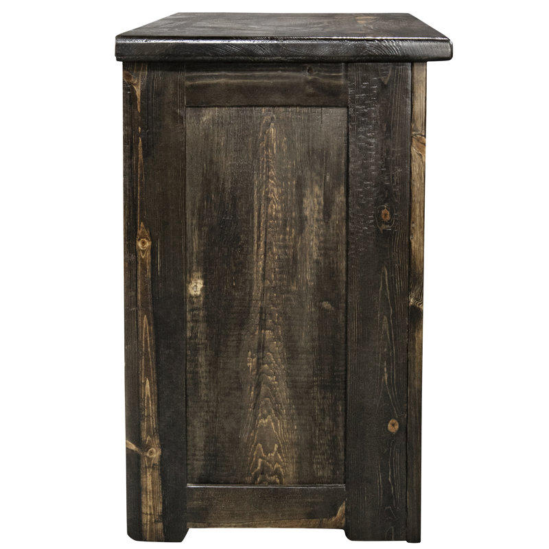 Commode en bois massif 3 tiroirs Jaynee, Jacobin