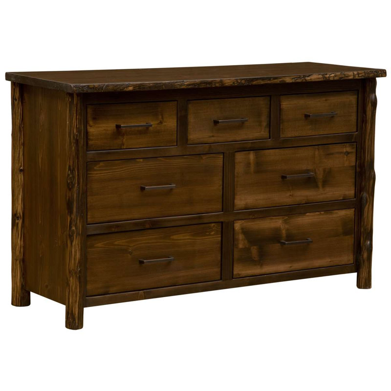 Fireside Lodge Headwaters Seven Drawer Dresser - Weathered - Standard Line, Weathered Standard
