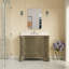 Ensemble de meuble-lavabo simple 42 po Amorim avec comptoir gris vieilli et comptoir en marbre de Carrare-1902767102