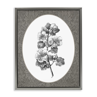 Art mural rétro sur toile flottante avec fleur de cerisier rétro, design par lettré et doublé