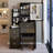 Compact Vanity Table with LED Mirror & Stool, Dressing Table with Adjustable Lighting & Storage