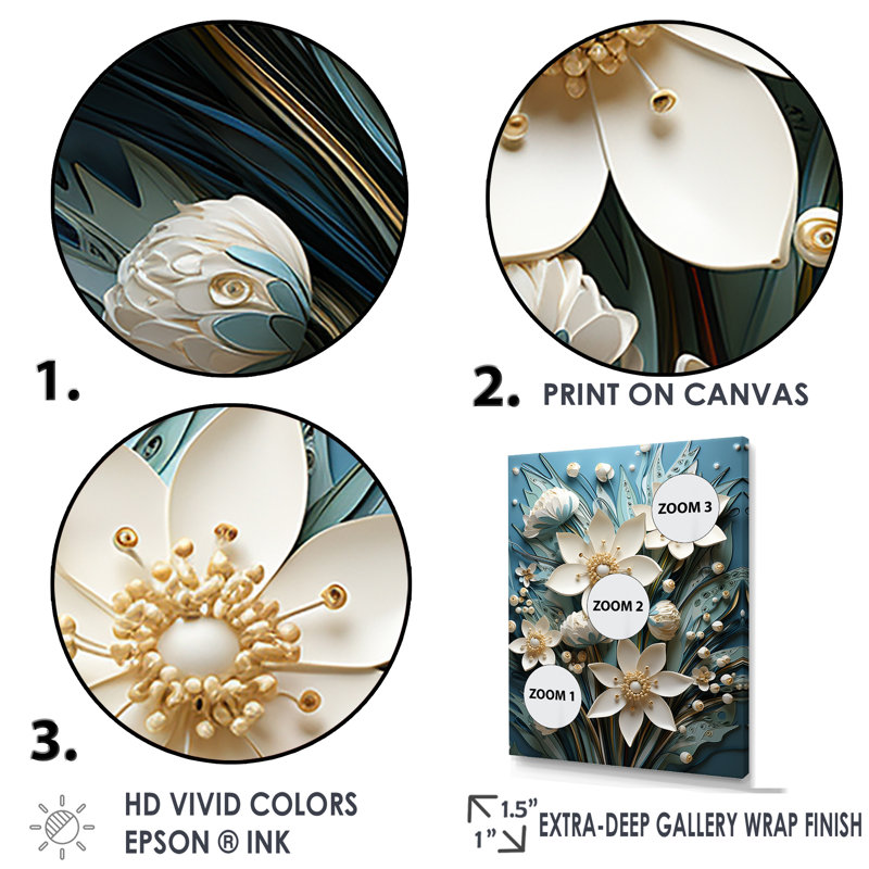 Fleur de lait Snodrops II, Cadre simple noir, H 32 po x l 24 po x P 1 po