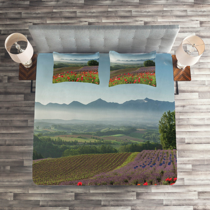 Flower Farmhouse / Country Polyester Coverlet