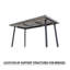 Table de salle à manger rectangulaire, extensible pour 4 à 6 personnes, grise avec des pieds en métal noir, matériau de style industriel médiéval, couleur, style, diners