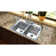 Lustertone 33" L x 22" W Double Basin Drop-In Kitchen Sink with Drain Assembly and Basket Strainer