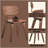 5Pcs Walnut Finish Dining Room Set-1328523201-1328523203