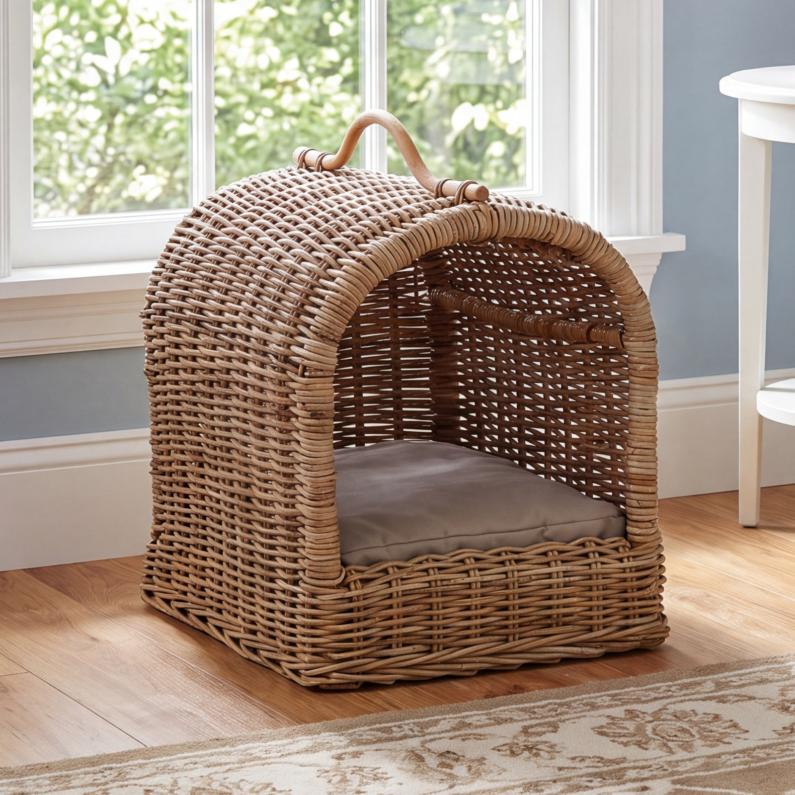 Brody Cotton Pet Bed, 23.5" H x 15.5" W x 19" D