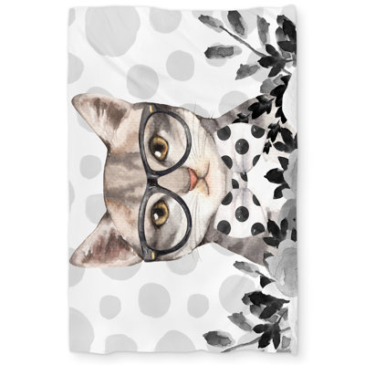 Geek cat Gray Children Art Duvet Cover | Home Decor