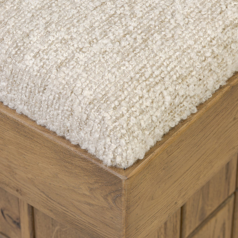 Kubi Upholstered Accent Stool, Ivan Stone