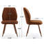 Chaises de salle à manger rembourrées en tissu de couleur chenille Monno-1124925621