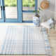 Cay Plaid Handmade Flatweave Recycled P.E.T. Area Rug in Blue/White
