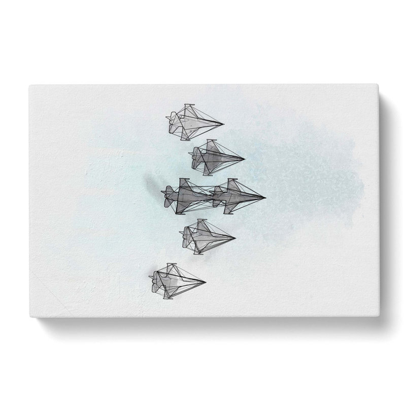 U.S. Air Force Thunderbird Jets In Abstract - Wrapped Canvas Print, 50cm H x 76cm W x 3cm D