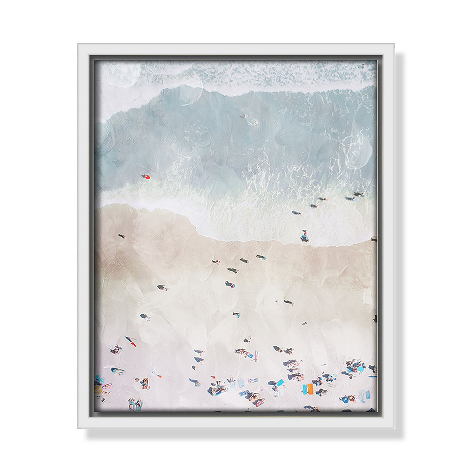 Beaching Out I Print by Milli Villa, 9.5'' W x 11.5'' H, White Floater