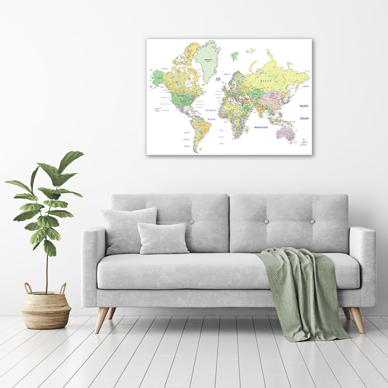 World Map - Wrapped Canvas Print