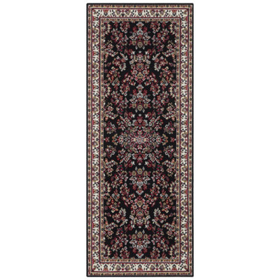 Zabul Tufted Black/Pink/Red Rug