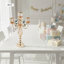 Élégant et chic porte-bougie en cristal à 5 bras avec décoration de table