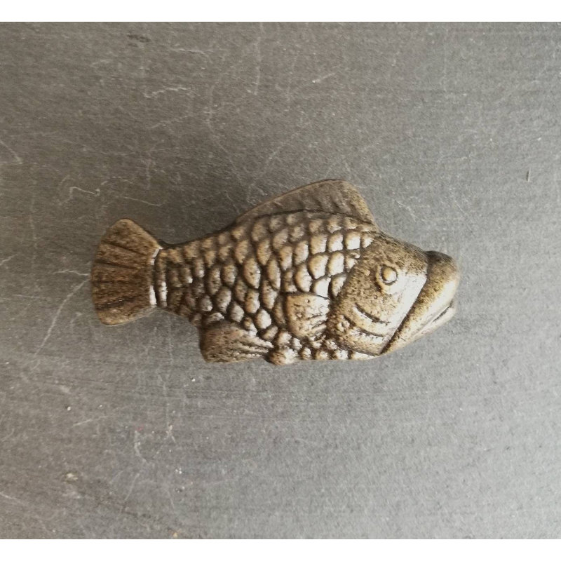 Antique Bronze Carp Fish Knob