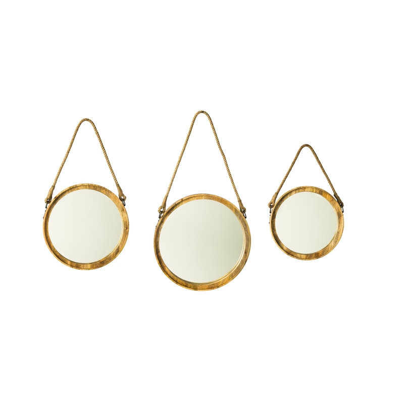 Ensemble de miroirs muraux ronds Hallowell