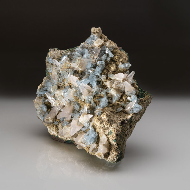 Genuine Barite with Calcite Cluster