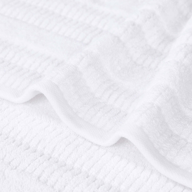 Ensemble de serviettes 9 pièces Mika Smart Twist Viscose, Blanc