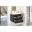 Armoire murale suspendue 24 po avec tiroir double, petit lavabo de salle de bain rectangulaire flottant avec trou de robinet simple et trop-plein, armoire de salle de bain moderne avec lavabo en céramique-413633755