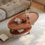Table basse en bois massif au design rétro