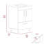 Meuble-lavabo simple avec lavabo, tiroir simple, double porte, noir-82591326
