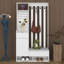 Arbre d'entrée polyvalent 6 en 1 avec banc de rangement rembourré, armoire à chaussures avec panneau perforé, portemanteau en bois avec 4 crochets-1746490136