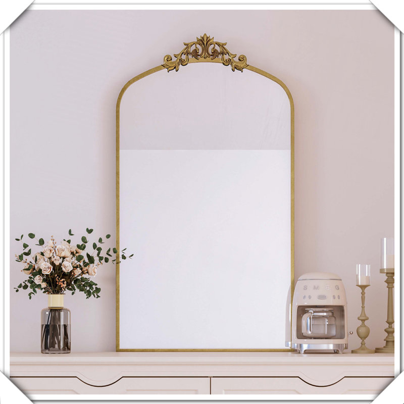 Miroir Vintage, H 43,3 po x l 24 po, Brun / bronze antique