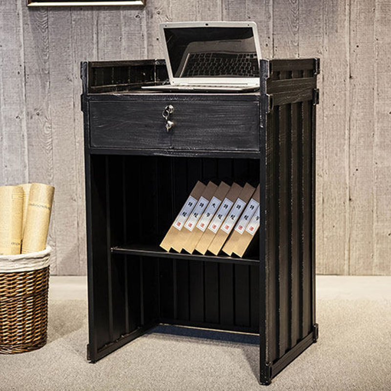 Bureau de réception rectangulaire en fer Retro, 23.62