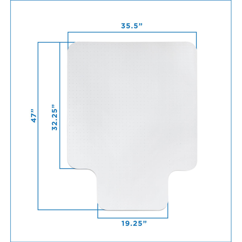 Montez-le! Protecteur de plancher transparent clouté pour chaise de bureau