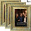 Cadre photo 3 pièces 11 "x 14" avec plexiglas en or antique