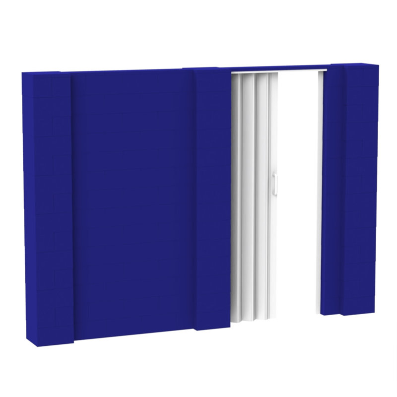 Ensemble mural bloc géant, Bleu, 120"