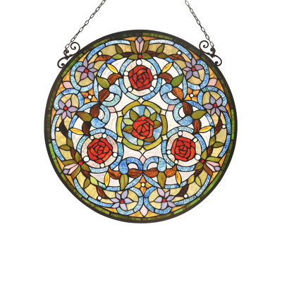 Panneau de fenêtre en verre amaryllis tiffany