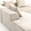 Compresseur modulaire à 5 places en velours côtelé, sans assemblage, siège moelleux, rembourrage en éponge haute densité, pour la vie principale avec velours côtelé beige, modulaire, pièce