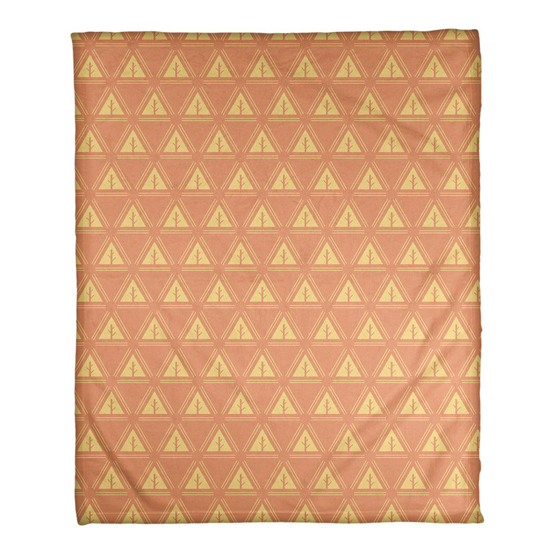 Couverture polaire minimal trees, l 60 po x L 80 po, Orange / doré